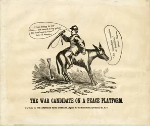 El candidato de guerra en una plataforma de paz, 1864